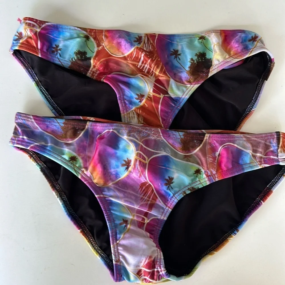 New Terez sunglasses & palm trees girls 1 pair swim bottoms only sz 16